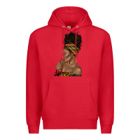 Red afro black woman profile juneteenth Premium Hoodie - texasbilliewilder