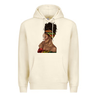 Sandshell afro black woman profile juneteenth Premium Hoodie - texasbilliewilder