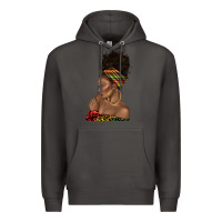Smoke afro black woman profile juneteenth Premium Hoodie - texasbilliewilder