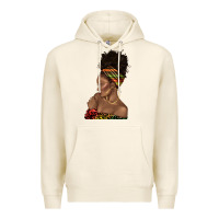 Tofu afro black woman profile juneteenth Premium Hoodie - texasbilliewilder