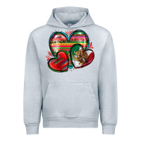 Heather Grey mexican hearts Urban Hoodie - Zillion Design Studio