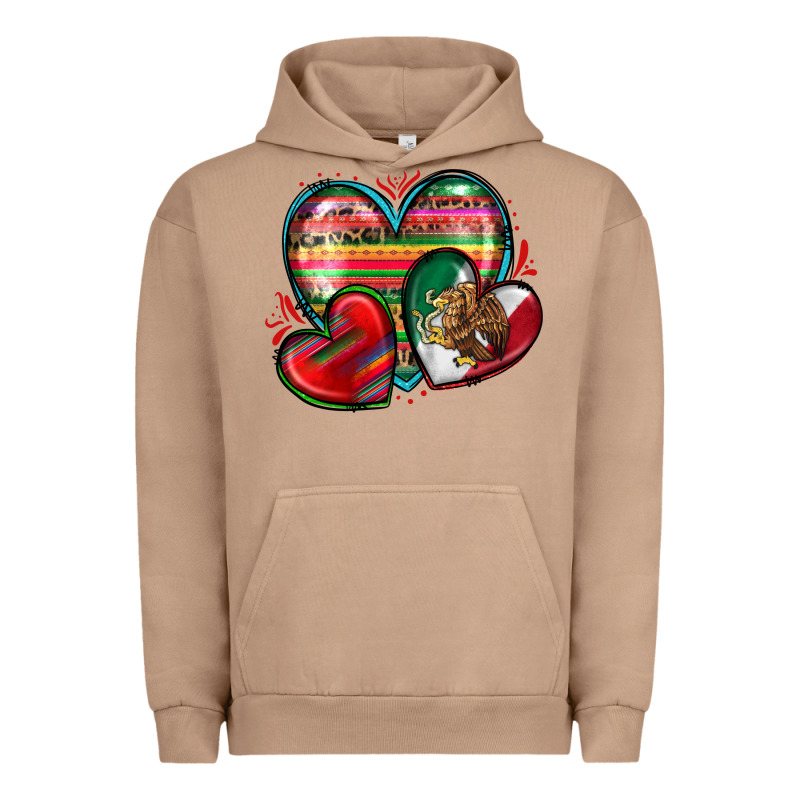 Mexican Hearts Urban Hoodie by Zillion Design Studio | Teevron