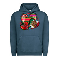 Pigment Midnight Navy mexican hearts Urban Hoodie - Zillion Design Studio