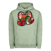 Pigment Oil Green mexican hearts Urban Hoodie - Zillion Design Studio