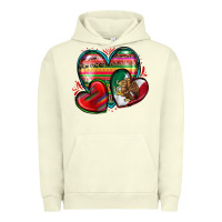 Pigment Pistachio mexican hearts Urban Hoodie - Zillion Design Studio