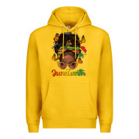 Lemon afro messy bun juneteenth Premium Hoodie - texasbilliewilder