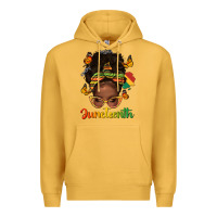 Mustard afro messy bun juneteenth Premium Hoodie - texasbilliewilder