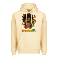 Pina Colada afro messy bun juneteenth Premium Hoodie - texasbilliewilder