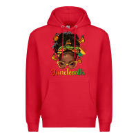 Red afro messy bun juneteenth Premium Hoodie - texasbilliewilder