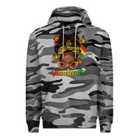 Slate Camo afro messy bun juneteenth Premium Hoodie - texasbilliewilder