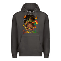 Smoke afro messy bun juneteenth Premium Hoodie - texasbilliewilder