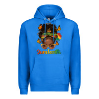 True Royal afro messy bun juneteenth Premium Hoodie - texasbilliewilder