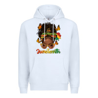 White afro messy bun juneteenth Premium Hoodie - texasbilliewilder