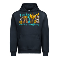 Navy if one has faith one has everything Urban Hoodie - texasbilliewilder