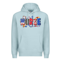 Blue Mist American nurse Premium Hoodie - Zillion Design Studio