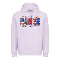 Lilac American nurse Premium Hoodie - Zillion Design Studio