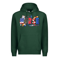 Sports Green American nurse Premium Hoodie - Zillion Design Studio