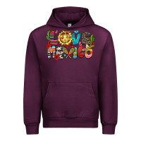 Mauve Wine love mexico Urban Hoodie - Zillion Design Studio