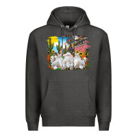 Charcoal Heather Easter Farm With Bunnies Premium Hoodie - RanaPortraitStore