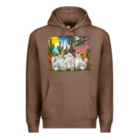 Chestnut Easter Farm With Bunnies Premium Hoodie - RanaPortraitStore