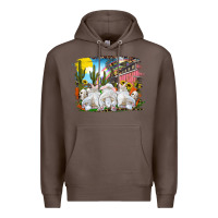 Coffee Easter Farm With Bunnies Premium Hoodie - RanaPortraitStore