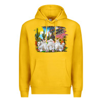 Lemon Easter Farm With Bunnies Premium Hoodie - RanaPortraitStore