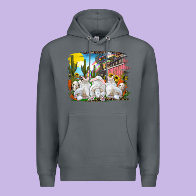 Easter Farm With Bunnies Premium Hoodie Designed By Ranaportraitstore