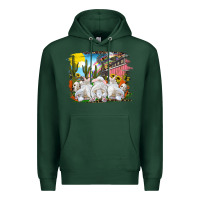 Sports Green Easter Farm With Bunnies Premium Hoodie - RanaPortraitStore