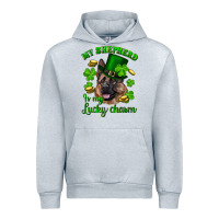 Heather Grey st.patrick's day my shepherd is my lucky charm Urban Hoodie - RanaPortraitStore