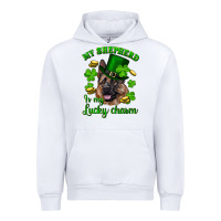 White st.patrick's day my shepherd is my lucky charm Urban Hoodie - RanaPortraitStore