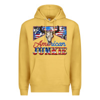 Antique Gold American junkie Premium Hoodie - Zillion Design Studio