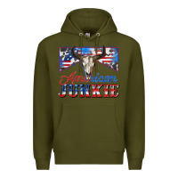 Army Green American junkie Premium Hoodie - Zillion Design Studio