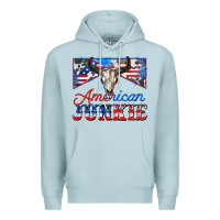 Blue Mist American junkie Premium Hoodie - Zillion Design Studio