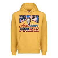 Mustard American junkie Premium Hoodie - Zillion Design Studio