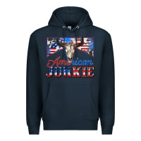 Navy American junkie Premium Hoodie - Zillion Design Studio