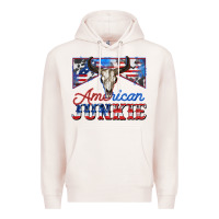 Pale Pink American junkie Premium Hoodie - Zillion Design Studio