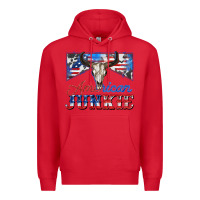Red American junkie Premium Hoodie - Zillion Design Studio