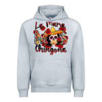 Heather Grey la mama mas chingona Urban Hoodie - Zillion Design Studio