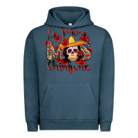 Pigment Midnight Navy la mama mas chingona Urban Hoodie - Zillion Design Studio