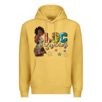 Antique Gold afro woman loc queen Premium Hoodie - texasbilliewilder