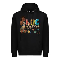 Black afro woman loc queen Premium Hoodie - texasbilliewilder