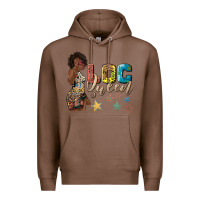 Chestnut afro woman loc queen Premium Hoodie - texasbilliewilder