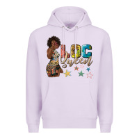 Lilac afro woman loc queen Premium Hoodie - texasbilliewilder