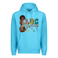 Ocean Blue afro woman loc queen Premium Hoodie - texasbilliewilder