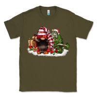 Army Green christmas gnome and tree Classic Tee - FaDigitalArtStudio