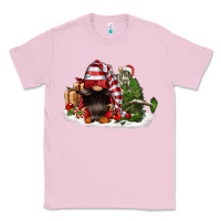 Bubblegum Pink christmas gnome and tree Classic Tee - FaDigitalArtStudio
