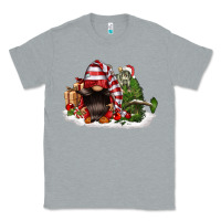 Heather Grey christmas gnome and tree Classic Tee - FaDigitalArtStudio