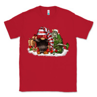 Red christmas gnome and tree Classic Tee - FaDigitalArtStudio