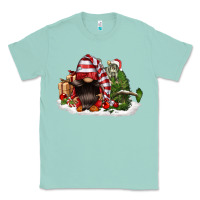 Seafoam christmas gnome and tree Classic Tee - FaDigitalArtStudio
