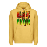 Antique Gold black and proud Premium Hoodie - texasbilliewilder